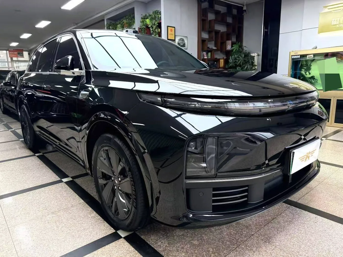 Чёрный Li Auto L7 на осмотре